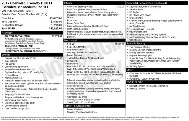 2017 Chevrolet Silverado 1500 LT LT1