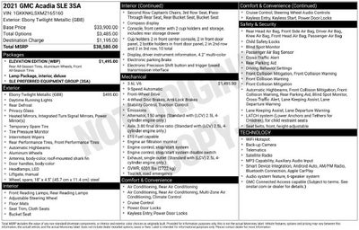 2021 GMC Acadia SLE