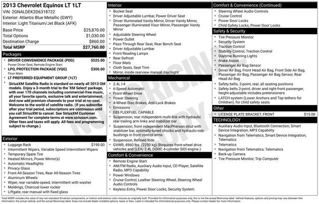 2013 Chevrolet Equinox LT 1LT