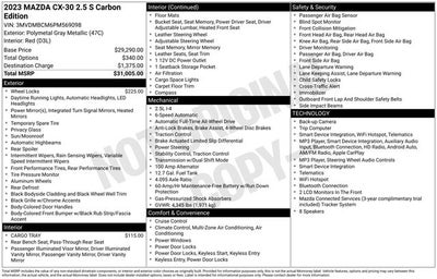 2023 Mazda Mazda CX-30 2.5 S Carbon Edition