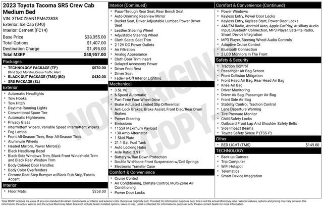 2023 Toyota Tacoma SR5 V6