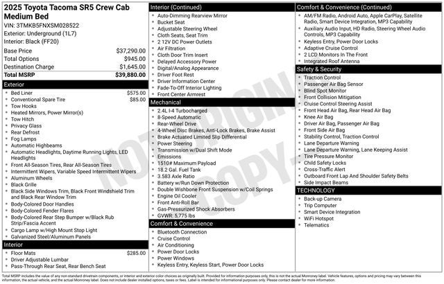 2025 Toyota Tacoma Base
