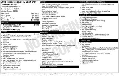 2023 Toyota Tacoma TRD Sport V6
