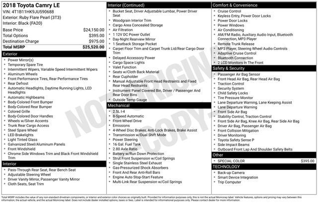 2018 Toyota Camry LE