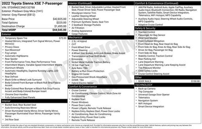 2022 Toyota Sienna XSE 7 Passenger