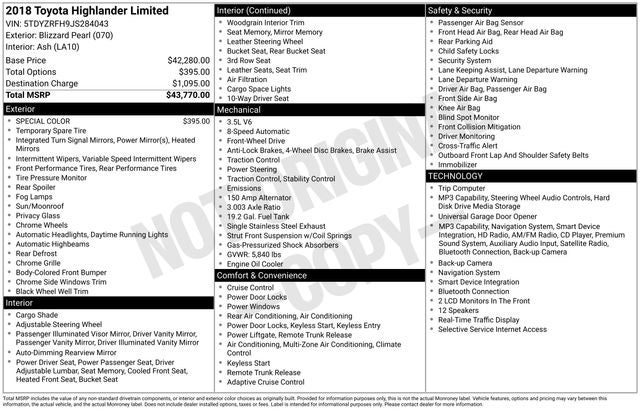 2018 Toyota Highlander Limited
