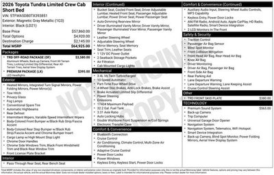 2026 Toyota Tundra Limited
