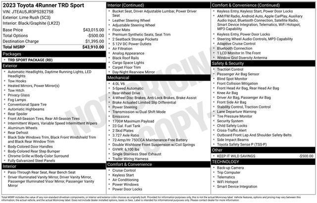 2023 Toyota 4Runner TRD Sport