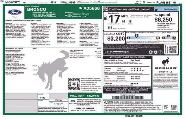 2024 Ford Bronco Black Diamond