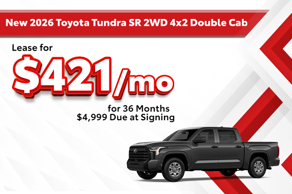 New 2026 Toyota Tundra SR 2WD 4x2 Double Cab