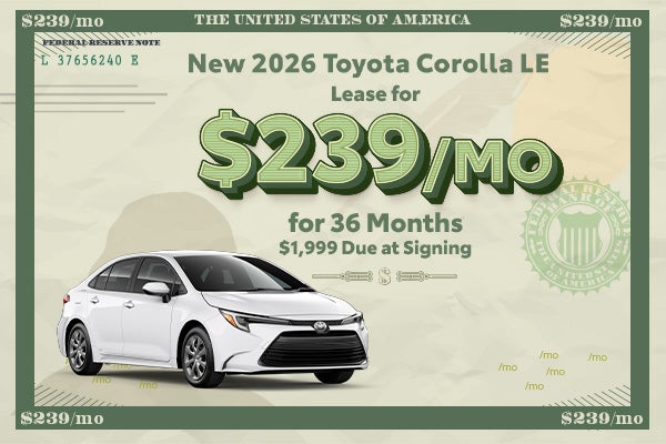 New 2026 Toyota Corolla LE