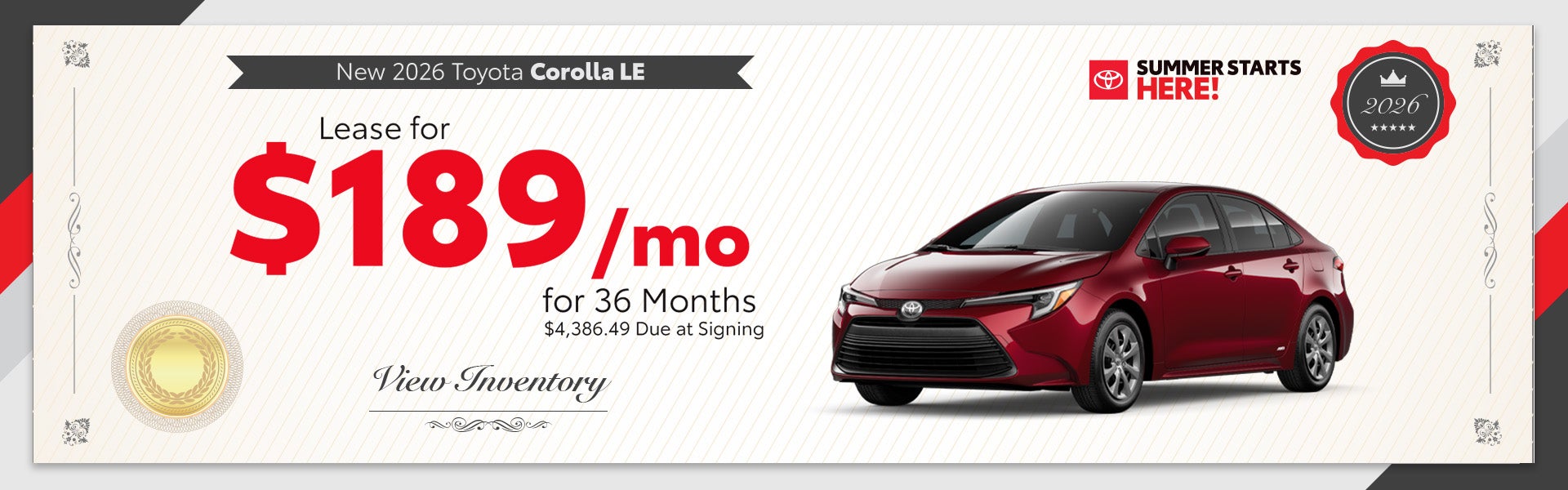 New 2026 Toyota Corolla LE
