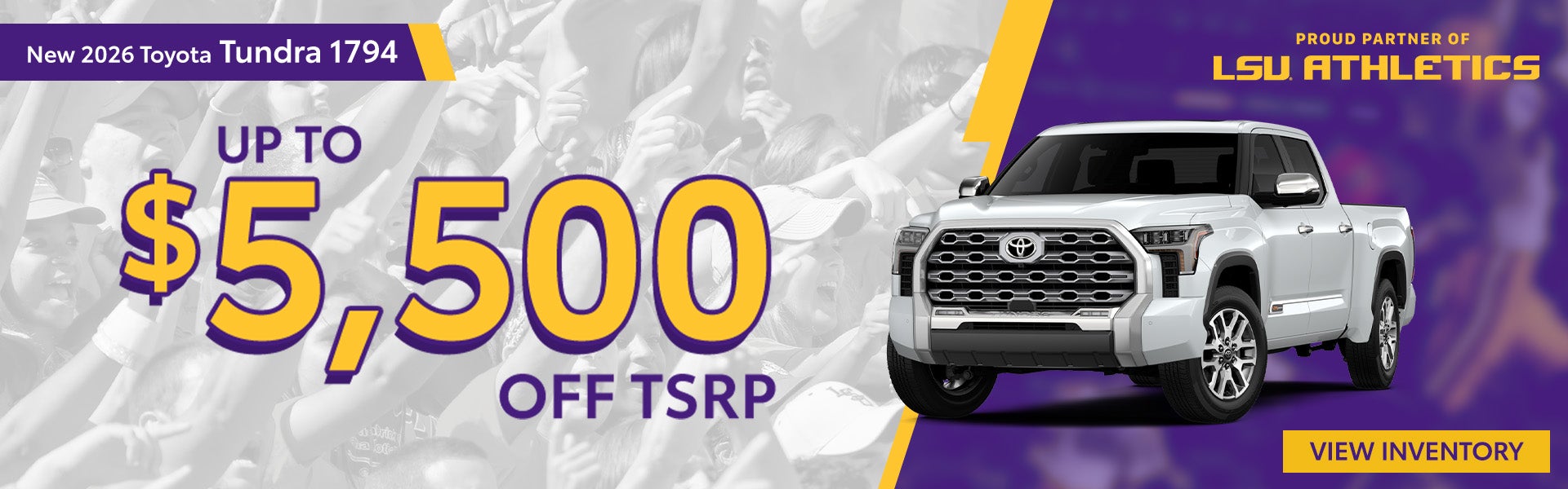 Save up to $5,500 on a new 2026 Toyota Tundra 1794