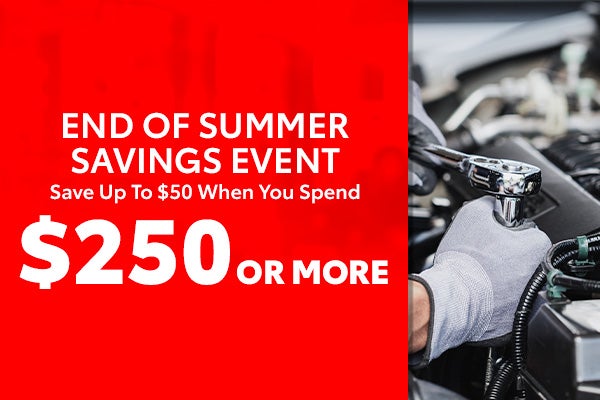End Of Summer Savings Event